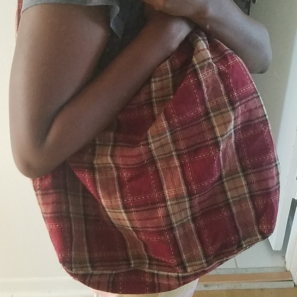 Large Plaid Tote